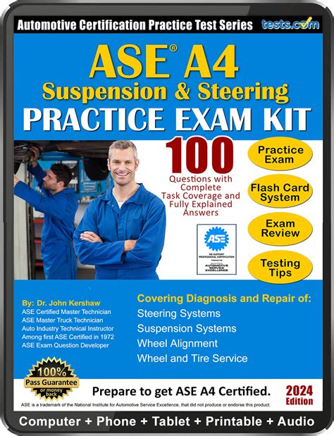 The back of the book contains an ASE practice test with 65 questions written in the exact style of the ASE certification exam. . Ase s4 practice test